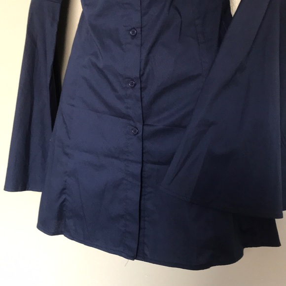 Bell  long sleeve tunic button down top - Picture 4 of 7